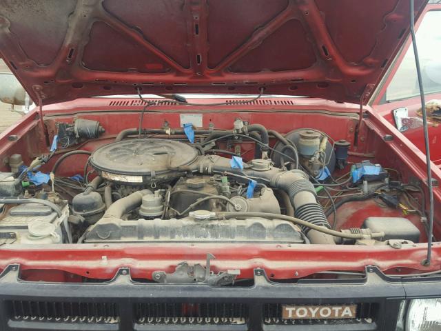 JT4RN63R6G5007473 - 1986 TOYOTA PICKUP RN6 RED photo 7