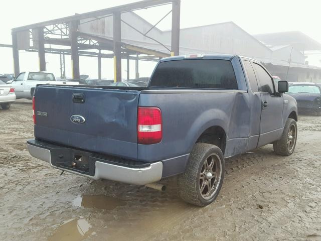 1FTRF12226NB60029 - 2006 FORD F150 BLUE photo 4