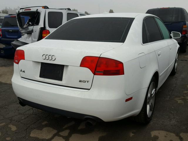 WAUAF78E77A115109 - 2007 AUDI A4 2 WHITE photo 4