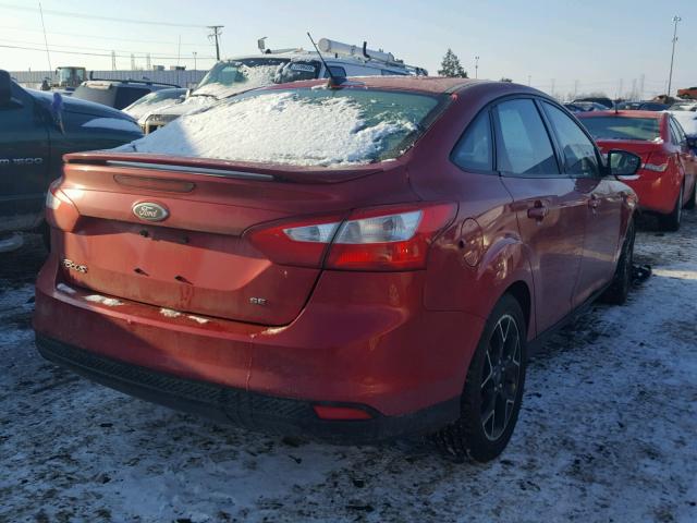 1FAHP3F23CL310161 - 2012 FORD FOCUS SE RED photo 4