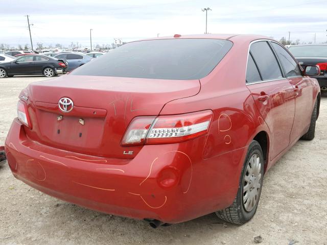 4T1BF3EK8AU085842 - 2010 TOYOTA CAMRY BASE RED photo 4