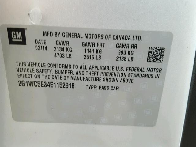 2G1WC5E34E1152918 - 2014 CHEVROLET IMPALA LIM SILVER photo 10