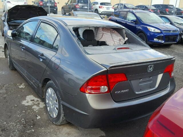 2HGFA16238H115111 - 2008 HONDA CIVIC DX GRAY photo 3