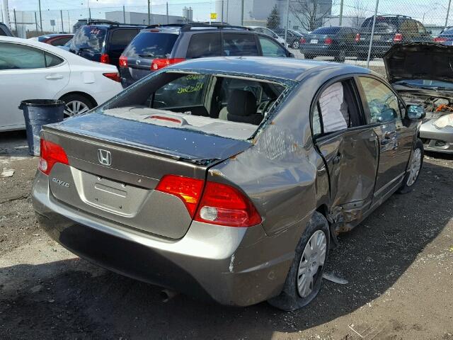 2HGFA16238H115111 - 2008 HONDA CIVIC DX GRAY photo 4