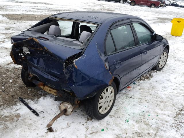 2HGES16514H635238 - 2004 HONDA CIVIC LX BLUE photo 4