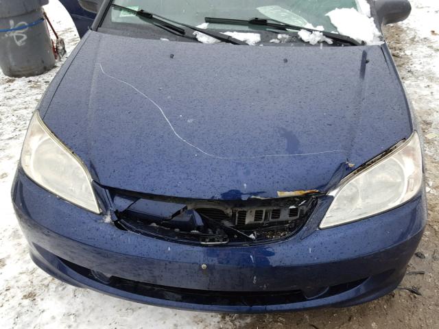 2HGES16514H635238 - 2004 HONDA CIVIC LX BLUE photo 7