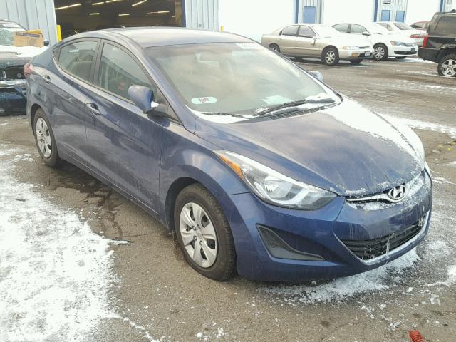 5NPDH4AE6GH710478 - 2016 HYUNDAI ELANTRA SE BLUE photo 1