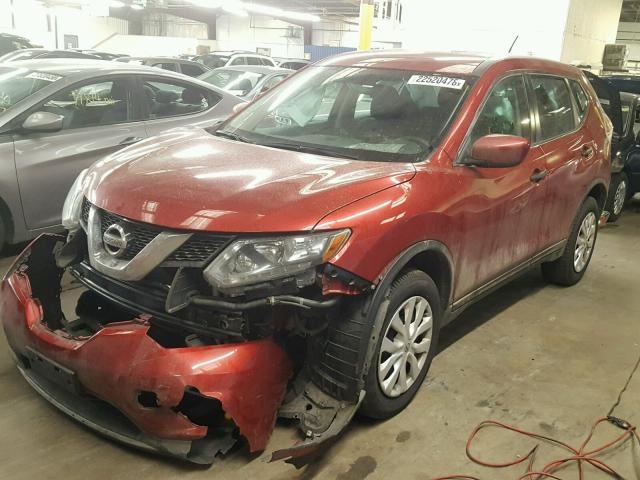 5N1AT2MV5GC734120 - 2016 NISSAN ROGUE S RED photo 2