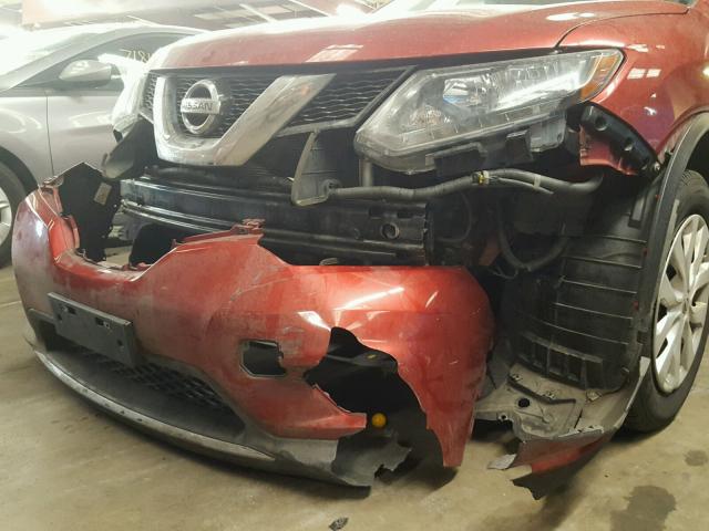 5N1AT2MV5GC734120 - 2016 NISSAN ROGUE S RED photo 9