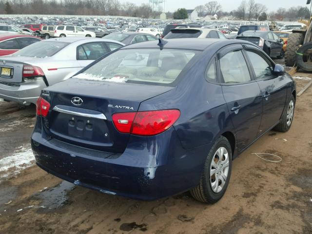 KMHDU4AD3AU115633 - 2010 HYUNDAI ELANTRA BL BLUE photo 4