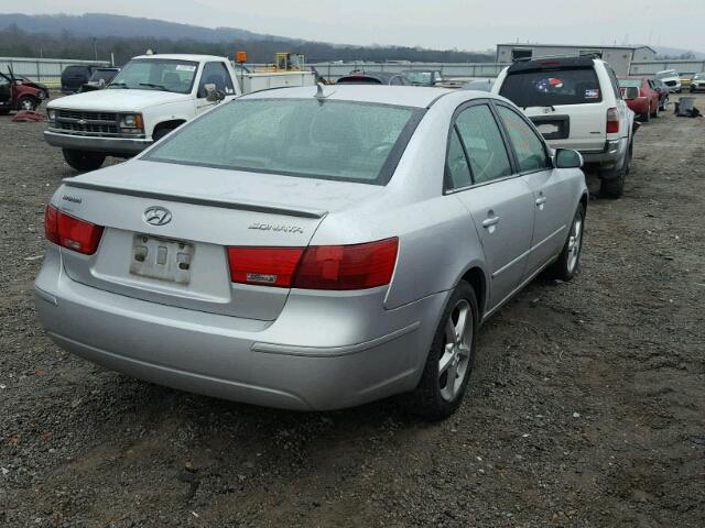 5NPEU46C99H501200 - 2009 HYUNDAI SONATA SE SILVER photo 4