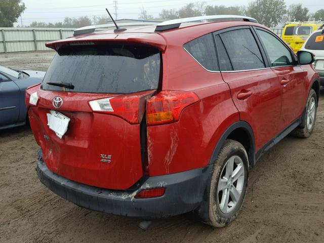 2T3RFREV4EW219335 - 2014 TOYOTA RAV4 XLE RED photo 4