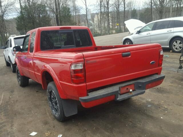 1FTYR44U85PB08393 - 2005 FORD RANGER SUP RED photo 3