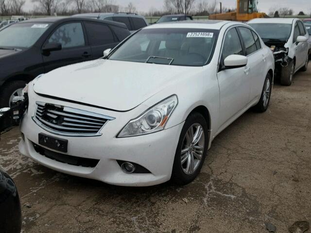 JN1CV6AR2AM454049 - 2010 INFINITI G37 WHITE photo 2