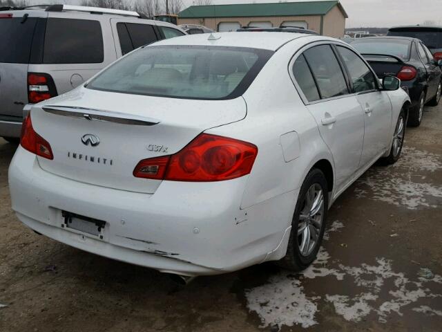 JN1CV6AR2AM454049 - 2010 INFINITI G37 WHITE photo 4