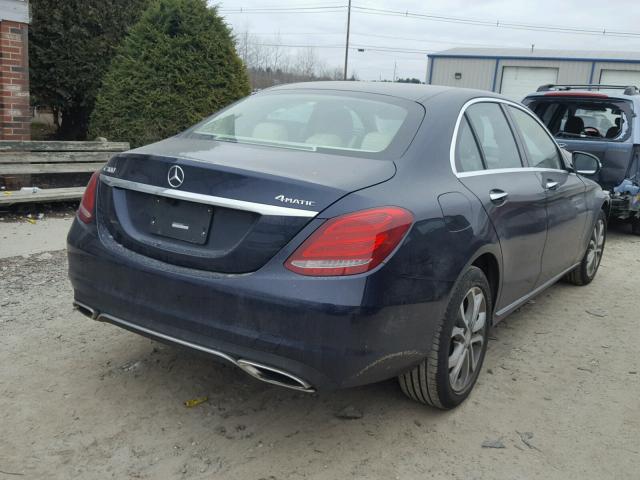 55SWF4KB9FU058938 - 2015 MERCEDES-BENZ C 300 4MAT BLUE photo 4