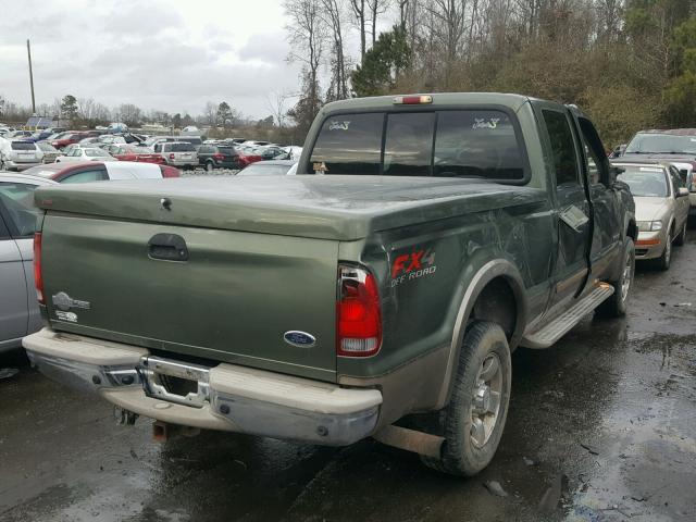 1FTNW21P54EC60687 - 2004 FORD F250 SUPER GREEN photo 4