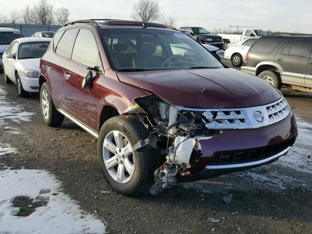 JN8AZ08W27W660880 - 2007 NISSAN MURANO SL RED photo 1