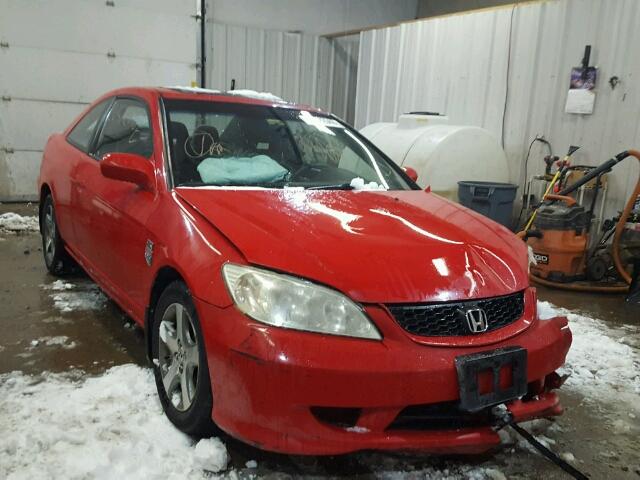 1HGEM229X4L041341 - 2004 HONDA CIVIC EX RED photo 1