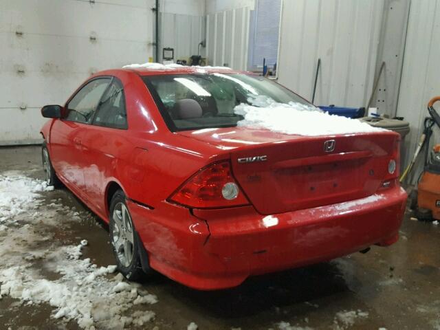1HGEM229X4L041341 - 2004 HONDA CIVIC EX RED photo 3