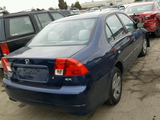 2HGES26745H603604 - 2005 HONDA CIVIC EX BLUE photo 4