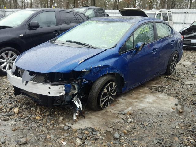 19XFB2F83FE267159 - 2015 HONDA CIVIC EX BLUE photo 2