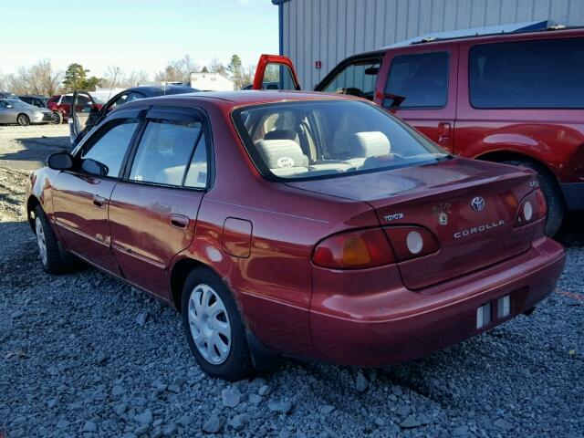 2T1BR12E01C401326 - 2001 TOYOTA COROLLA CE RED photo 3