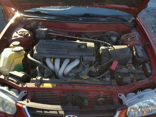 2T1BR12E01C401326 - 2001 TOYOTA COROLLA CE RED photo 7