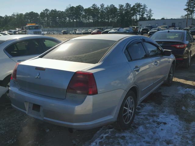 4A3AB46FX4E108472 - 2004 MITSUBISHI GALANT ES SILVER photo 4