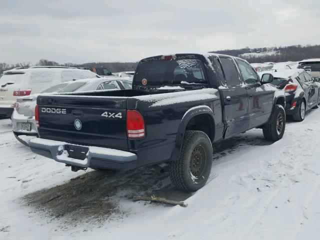 1B7HG38Z82S511241 - 2002 DODGE DAKOTA QUA BLACK photo 4