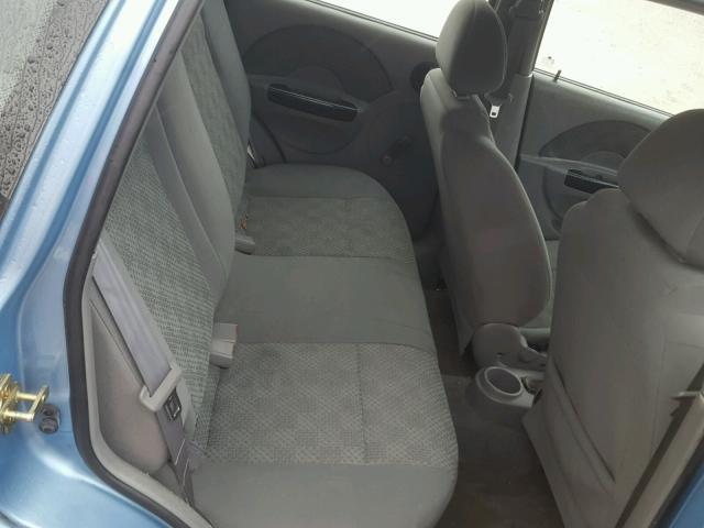 KL1TD62625B296759 - 2005 CHEVROLET AVEO BASE BLUE photo 6