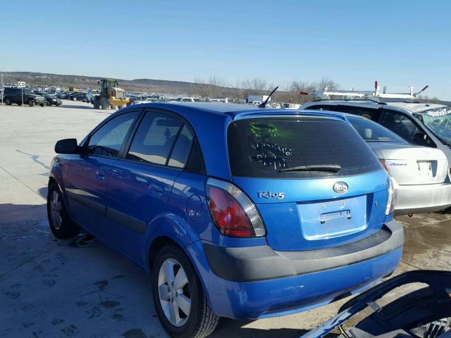 KNADE163X86369478 - 2008 KIA RIO 5 SX BLUE photo 3