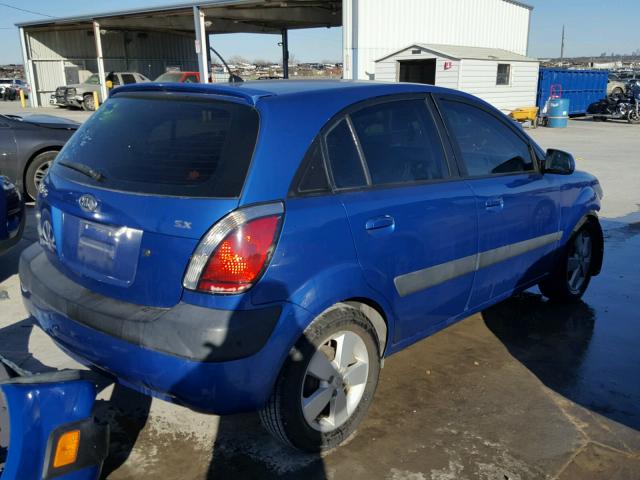 KNADE163X86369478 - 2008 KIA RIO 5 SX BLUE photo 4