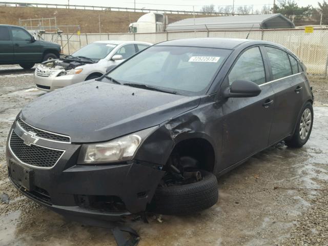 1G1PC5SH5B7105657 - 2011 CHEVROLET CRUZE LS BLACK photo 2