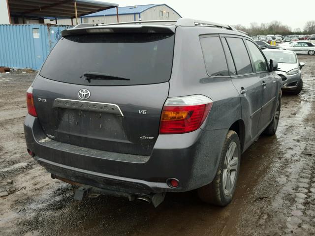 JTEES43A482004463 - 2008 TOYOTA HIGHLANDER GRAY photo 4