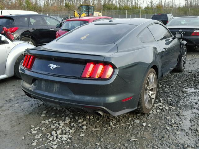 1FA6P8TH2F5384757 - 2015 FORD MUSTANG GREEN photo 4