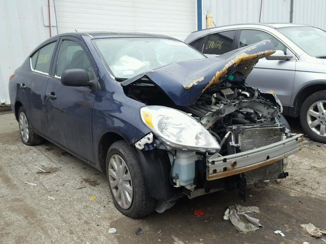 3N1CN7AP8EL851155 - 2014 NISSAN VERSA S BLUE photo 1