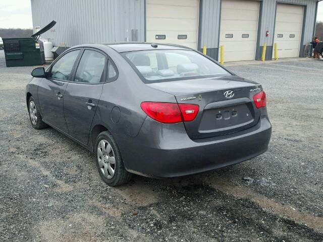 KMHDU46D98U456070 - 2008 HYUNDAI ELANTRA GL GRAY photo 3