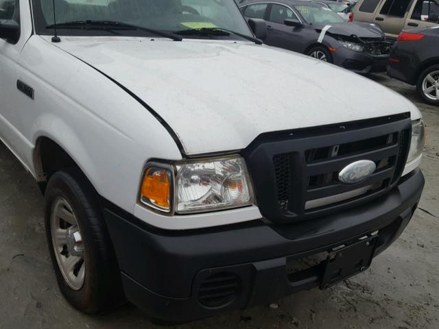 1FTYR10D69PA22316 - 2009 FORD RANGER WHITE photo 9