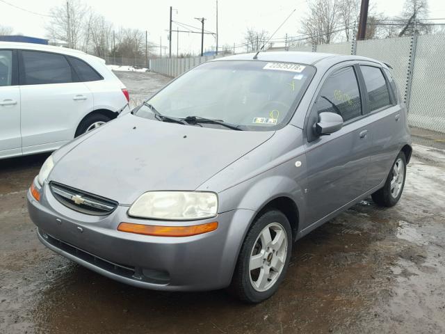 KL1TD66627B725959 - 2007 CHEVROLET AVEO BASE CHARCOAL photo 2