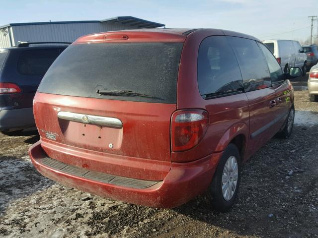 1A4GP45R56B756939 - 2006 CHRYSLER TOWN & COU RED photo 4