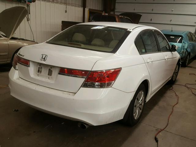 1HGCP2F37BA122844 - 2011 HONDA ACCORD LX WHITE photo 4