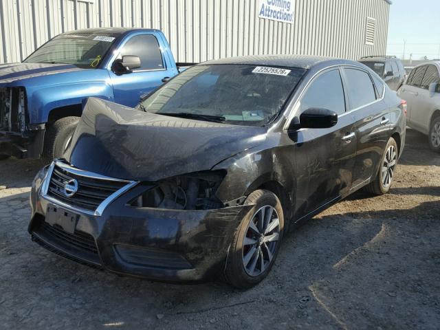 3N1AB7AP6DL672370 - 2013 NISSAN SENTRA S BLACK photo 2