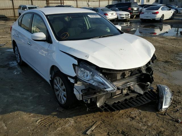 3N1AB7AP7HY339474 - 2017 NISSAN SENTRA S WHITE photo 1