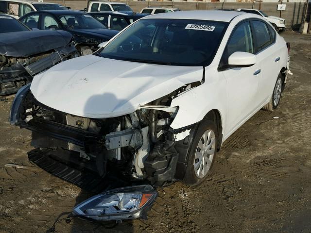 3N1AB7AP7HY339474 - 2017 NISSAN SENTRA S WHITE photo 2