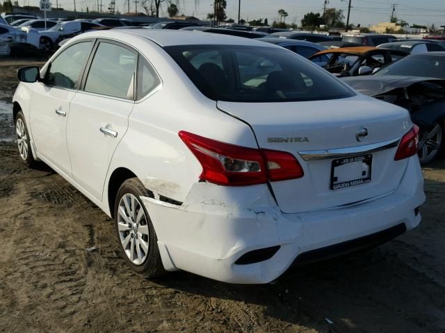 3N1AB7AP7HY339474 - 2017 NISSAN SENTRA S WHITE photo 3