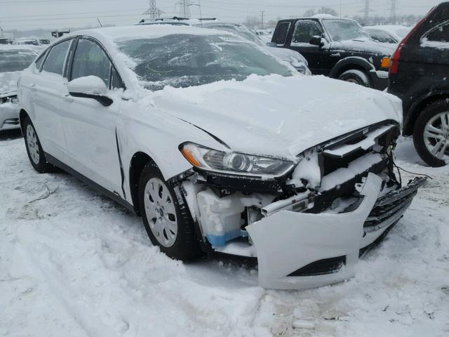 3FA6P0G77ER327517 - 2014 FORD FUSION S WHITE photo 1