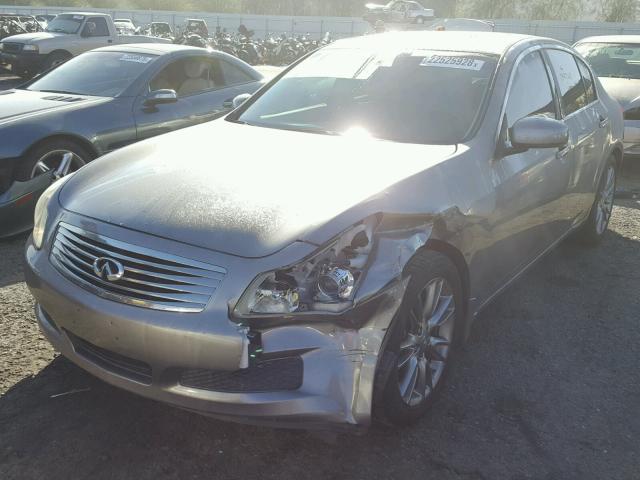 JNKBV61E18M202467 - 2008 INFINITI G35 SILVER photo 2