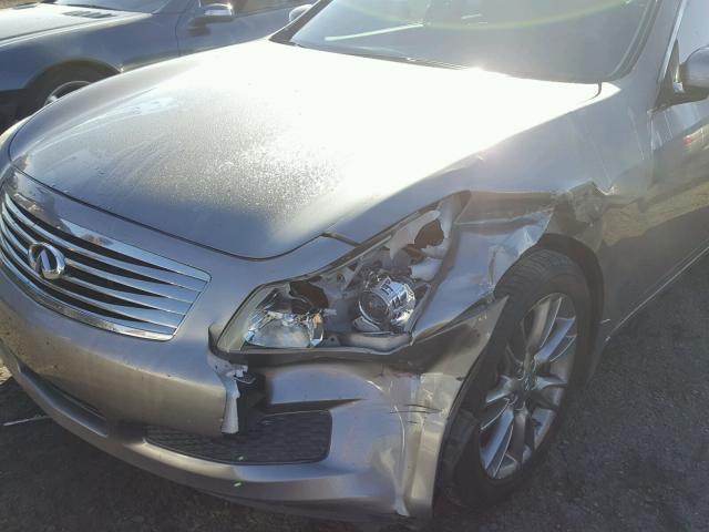 JNKBV61E18M202467 - 2008 INFINITI G35 SILVER photo 9