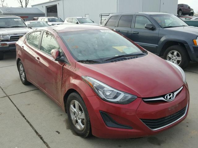 5NPDH4AE8EH500493 - 2014 HYUNDAI ELANTRA SE RED photo 1